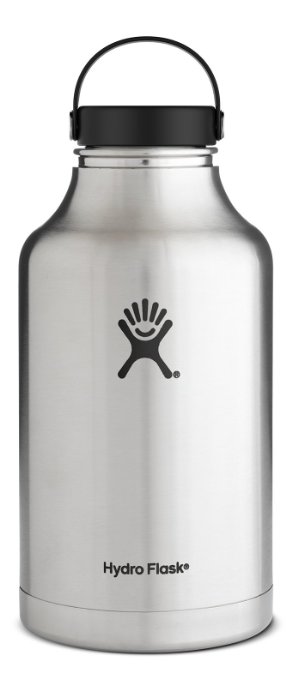 Hydro Flask 64 oz Vacuum Insulated Stainless Steel Beer Growler/Water Bottle, Wide Mouth w/Flex Cap