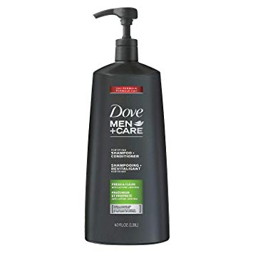 Dove Men Care 2 in 1 Shampoo and Conditioner, Fresh and Clean (40 oz Club Size)