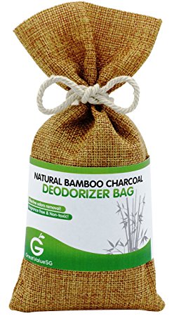 BUY MORE SAVE MORE Great Value SG Bamboo Charcoal Deodorizer Bag, Best Air Purifiers for Smokers & Allergies, Perfect Car Air Fresheners, Remove Smells for Home & Bathroom (Brown)