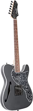 Firefly FFTH Semi-Hollow body Guitar Matt Black(Black pearloid pickguard)