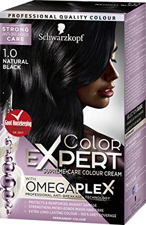 Schwarzkopf Color Expert Omegaplex Hair Dye, 1-0 Natural Black