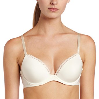 Calvin Klein Women's Seductive Comfort Customized Lift Bra with Lace Trim