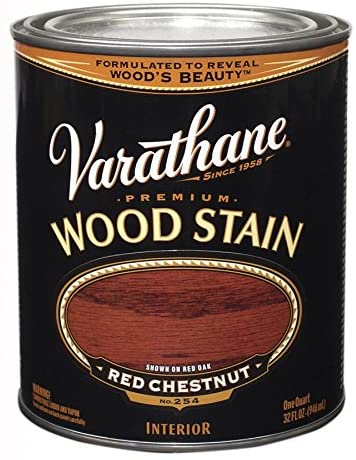 Varathane 211725H Premium Wood Stain, Quart, Red Chestnut