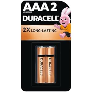 Duracell Alkaline AAA Batteries, pack of 2