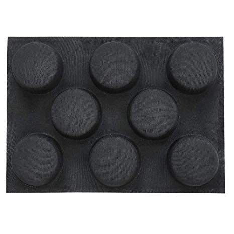 Silicone Hamburger Bread Forms Perforated Bakery Molds Non Stick Baking Sheets,Bread Buns Mold 8 Cavities
