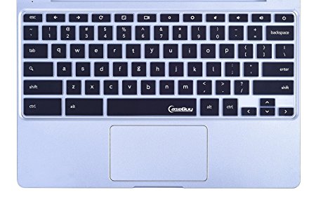 CaseBuy Keyboard Cover Protector Skin for Samsung ARM 11.6" Chromebook 2 XE500C12, Chromebook 3 XE500C13 11.6 inch Chromebook, Black