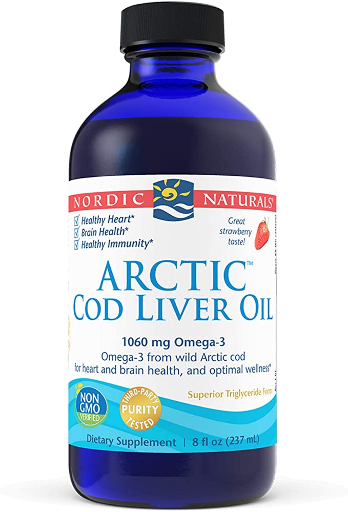 Nordic Naturals Arctic Cod Liver Oil, Great Strawberry Taste, 237ml