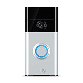 Certified Refurbished Ring Wi-Fi Enabled Video Doorbell in Satin Nickel, Works with Alexa