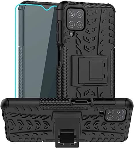 Samsung S20 FE Case, Galaxy S20 FE 5G Phone Cases, with HD Screen Protector, Yiakeng Shockproof Tough Rugged Dual Layer Protective Cases Kickstand Cover for Samsung Galaxy S20 FE (Black)