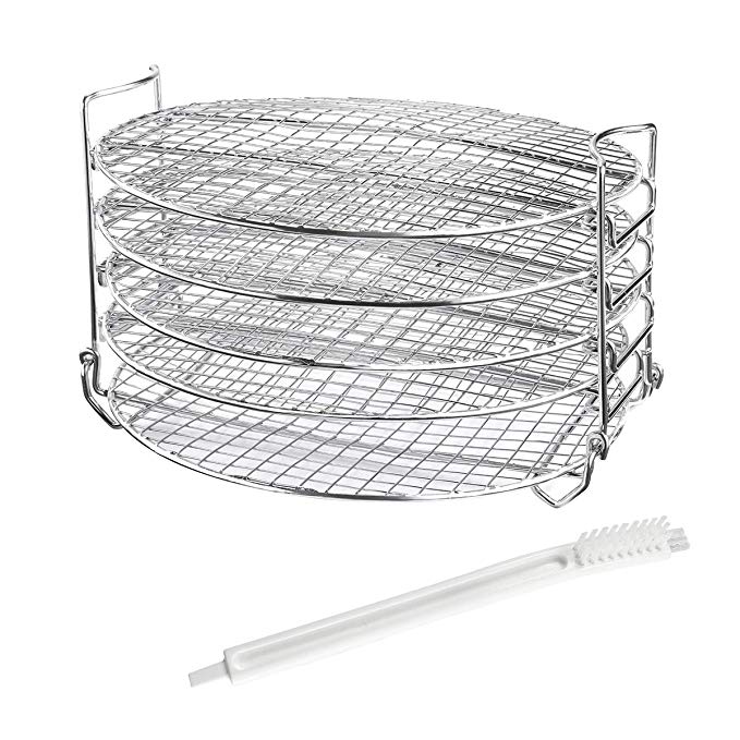 Dehydrator Stand for Ninja Foodi Accesories, 6.5 qt and 8 qt, Food Dehydration Rack 304 Stainless Steel with 5 Stackable Layers