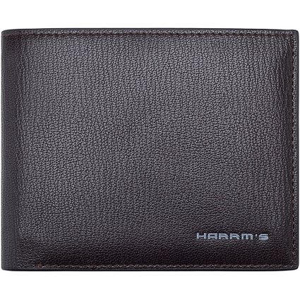 Harrms mans Genuine Leather Bifold Wallets with Designer,Ltalian Cowhide