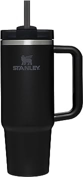 Stanley Quencher H2.0 FlowState Stainless Steel Vacuum Insulated Tumbler with Lid and Straw for Water, Iced Tea or Coffee, Smoothie and More, Black, 30 oz