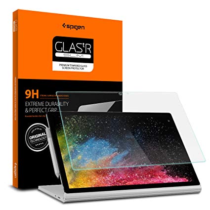 Spigen Screen Protector [ Tempered Glass ] for Microsoft Surface Book 2 (15 inch)