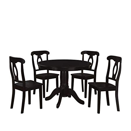 Aubrey 5 piece Traditional Height Pedestal Dining Set