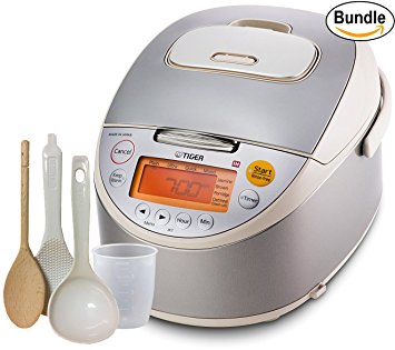 Tiger Corporation JKT-B10U C Induction Heating 5.5-Cup (Uncooked) Rice Cooker and Warmer (5.5-Cup Bundle)