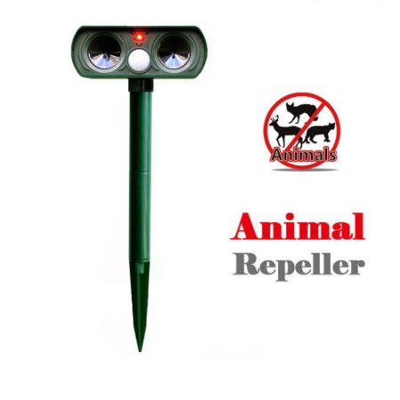 OUTPO Mole Repeller Outdoor Solar Powered Ultrasonic Animal Repeller With PIR Sensor Protect Your Yard Lawn Garden Waterproof