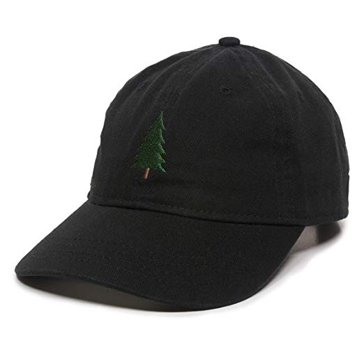 Evergreen Tree Embroidered Dad Hat - Adjustable Polo Style Cap for Men & Women