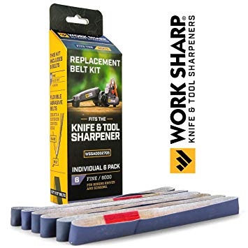 Official Work Sharp Knife & Tool Sharpener Fine 6000 Grit Replacement Belt Kit