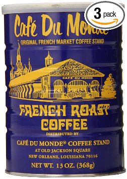 Cafe Du Monde Coffee, French Roast, 13-Ounce (Pack of 3)
