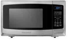 Insignia - 0.9 Cu. Ft. Compact Microwave - Stainless steel