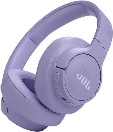 JBL Tune 770NC Wireless Over-Ear Headphones, with Adaptive Noise Cancelling, Bluetooth and 70 hours Battery Life, in Purple