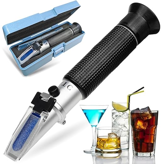 Alcohol Refractometer for Checking Volume Percent of Brandy, Whisky, Vodka etc,Ideal for Bartender, Alcohol Retailer and Food Producing.Range 0-80 v/v.