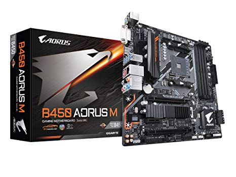 GIGABYTE B450 AORUS M (AMD Ryzen AM4/M.2 Thermal Guard/HDMI/DVI/USB 3.1 Gen 2/DDR4/Micro ATX/Motherboard)