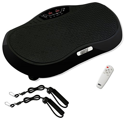 Hurtle Crazy Fit Vibration Fitness Machine - Anti-Slip Vibrating Platform Exercise & Workout Trainer, with Built-in Bluetooth Speakers, Ideal for All Body Types & Age Groups. (HURVBTR35BT)