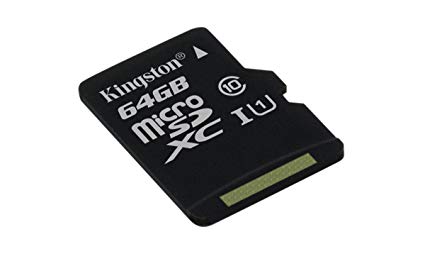 Kingston SDCS/64 GBSP MicroSD Canvas Select Class 10 UHS-I Speeds Up to 80 MB/s Read (Card Only) - Bring Your HD Videos to Life