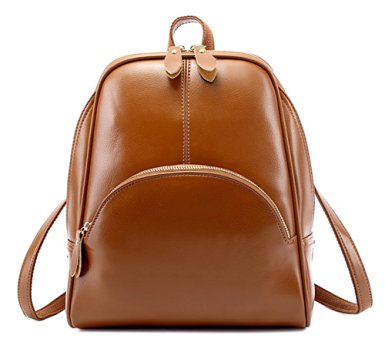 Zicac Womens Fashion Simple Style Leather Backpack Shoulder Bag