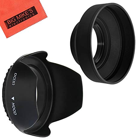 67mm Tulip Flower Lens Hood   67mm Soft Rubber Lens Hood for Select Canon, Nikon, Panasonic, Olympus, Pentax, Sony, Sigma, Tamron SLR Lenses, Digital Cameras and Camcorders   MicroFiber Cleaning Cloth