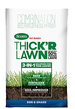 Scotts 30156 Turf Builder Thick 'R Lawn Sun and Shade-1,200 sq. ft, 12 lb