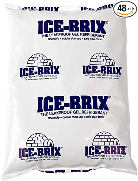 Polar Tech - IB 6 IB6 Ice Brix Leakproof Viscous Gel Refrigerant Poly Pack, 4" Length x 6" Width x 3/4" Thick (Case of 48)