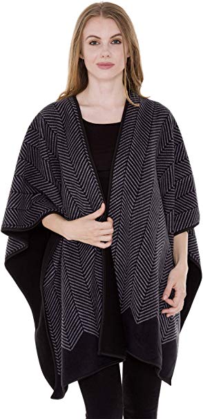 BSB LL Blanket Open Front Poncho Ruana Knit Cardigan Sweater Shawl Wrap Many Styles