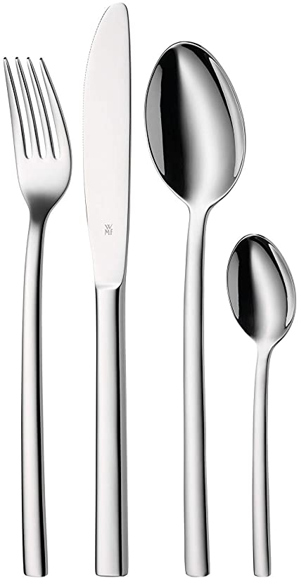 WMF Miami Cutlery Set Cromargan 18/10 Stainless Steel Brushed (24-Piece Cutlery Set for 6 People)
