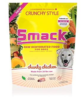Smack Pet Food Organic Raw Dehydrated Dog Food Grain-Free, Gluten-Free, Raw Food for Dogs (Chunky Chicken, 5.5 Pound)
