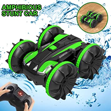 HOMOFY RC Cars Toy for 6-12 Year Old Boys Amphibious 4WD Remote Control Car Boat for Kids 360° roating Rc Stunt Car Vehicle All Terrain Waterproof Truck Gift Toys for 6 7 8 9 10 year old Boys Girls