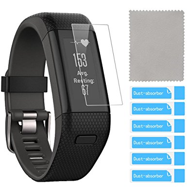 CAVN (6 Packs) High Definition Full Coverage and Anti-Bubble Screen Protector for Garmin Vivosmart HR