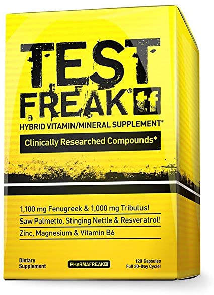 PHARMAFREAK Test Freak - 120CT - USA - #1 Selling Testosterone Booster - Hybrid Formula - Testosterone Stimulator - Boost Testosterone - Helps to Increase Sex Drive, Muscle Mass Energy Stamina Libido