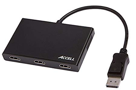 Accell Displayport 1.2 to HDMI Multi-Display Video Splitter MST Hub - 3 HDMI Outputs