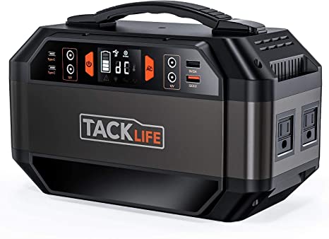 Solar Generator, TACKLIFE 300Wh Portable Power Station, Lithium Battery Pack Portable Generator with 110V/300W AC Outlets Backup Battery for CPAP Outdoor Adventure Load Trip Camping Emergency | P30