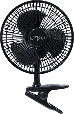 Active Air 7.5W Ultra Quiet Brushless Clip Fan, 8"