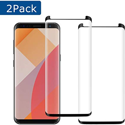 [2 Pack] MSLAN Galaxy Note 8 Screen Protector Tempered Glass [Anti-Bubble][3D Full Coverage][9H Hardness][HD Clear][Anti-Scratch] Compatible Samsung Galaxy Note 8