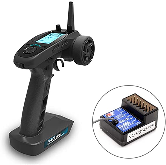 Goolsky Flysky FS-GT5 RC Transmitter 2.4G 6CH AFHDS Remote Controller with FS-BS6 Receiver for RC Car Boat