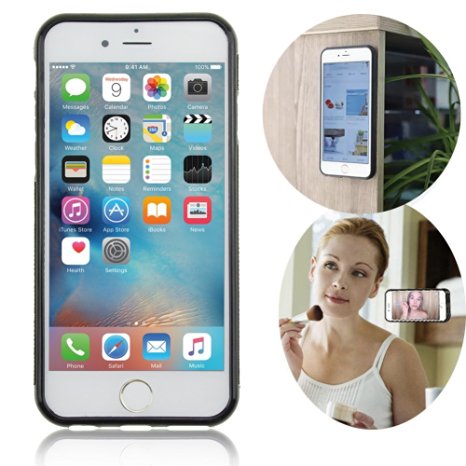 LEFON Anti-Gravity Selfie Case Cover Magical Nano Sticky For Apple iPhone 6 / 6s 4.7inch (Black)