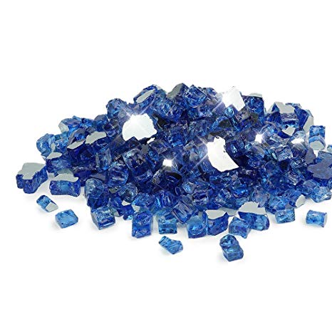 Starfire Glass 20-Pound Fire Glass 1/2 Cobalt Blue Reflective