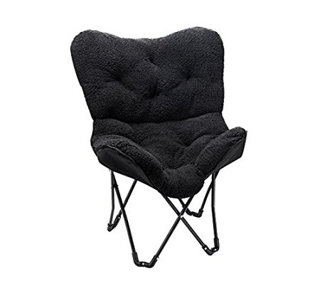 Overfilled Butterfly Chair - Ultra Padded Black