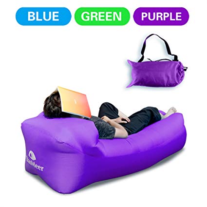 DasMeer Outdoors Inflatable Lounger, Air Beach Sofa Convenient Bag Compression Lazy Couch for Summer Hangout Sleeping Bed Hiking,Camping and Indoors Versatile Activities