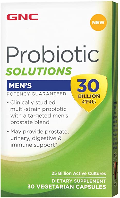 GNC Probiotic Solutions Men's, 30 Capsules, Daily Probiotic Support