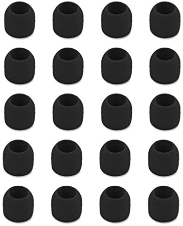 Zotech 20 Pcs Small Silicone Replacement Ear Buds Tips (Black)